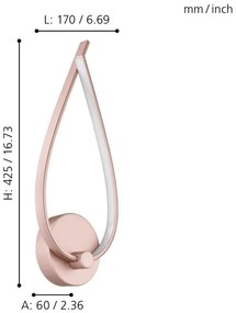 Eglo 97363 - LED Fali lámpa PALOZZA 1xLED/11W/230V