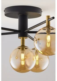 Jupiter 2033 - Felületre szerelhető csillár FIGARO 6xG9/10W/230V fekete/arany/bézs