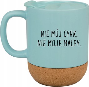 Kék Bögre Fedéllel És Parafa Aljjal Ajándék Nem Az Én Cirkuszom