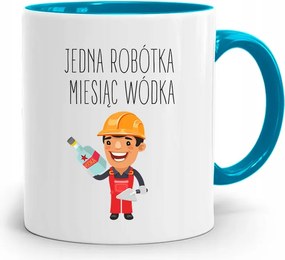 Kék Építő Bögre Egy Kézimunka És Vodka nyomott mintával