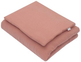 Muszlin ágynemű szett töltettel New Baby 80x70 cm rózsaszín