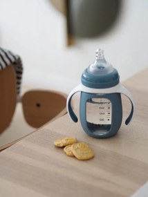 Béaba 2 az 1-ben Tanuló cumisüveg 210 ml + Szilikon borítással - Viharszürke