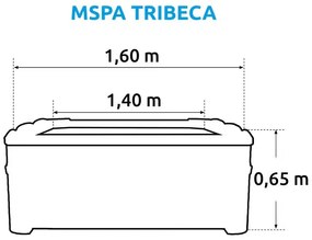 Felfújható pezsgőfürdő Marimex MSPA TRIBECA rögzített szerkezettel