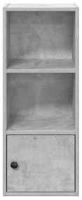 betonszürke szerelt fa könyvespolc 31x24x77 cm
