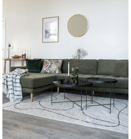 Fekete kerek dohányzóasztal ø 70 cm Venezia - House Nordic