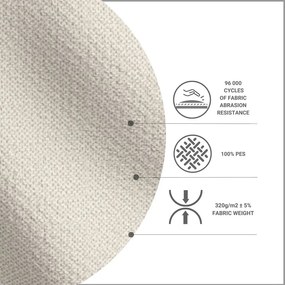 Bézs kárpitozott egyszemélyes ágy 80x200 cm Alba – Maison de Rêve