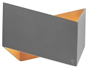 Fali lámpa Fold szürke rézzel