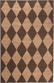 Barna-natúr színű kézi szövésű jutakeverék szőnyeg 120x170 cm Effie Diamond – Flair Rugs