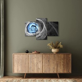 Kép - Absztrakt rózsa kék (90x60 cm)