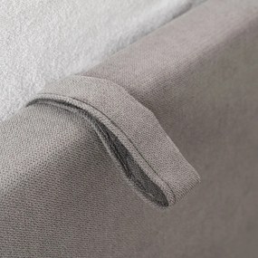 Ágy 160x200 cm méretben, ágyneműtartóval, szürke színben, szövet kárpittal MARSYLIA