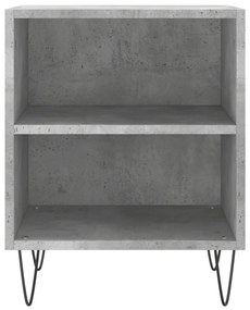 2 db betonszürke szerelt fa éjjeliszekrény 40x30x50 cm