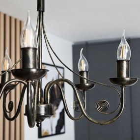 Csillár láncon DONATO 5xE14/40W/230V