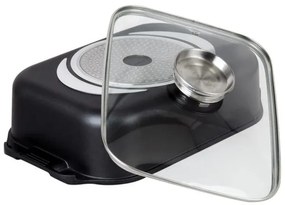 TORO 6,5 l-es fedeles sütőedény 34,5x10x24,5 cm fekete