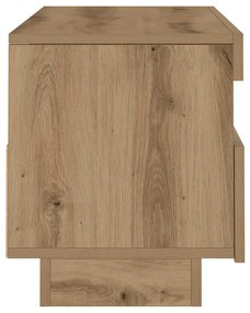kézműves tölgy szerelt fa TV-szekrény LED-ekkel 100x35x40 cm