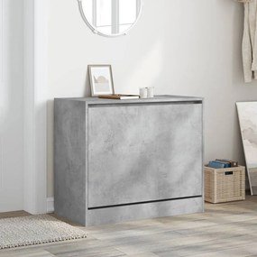 betonszürke szerelt fa cipőszekrény 80x42x69 cm