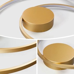 Brilagi-LED Fényerőszabályozható mennyezeti lámpa TWISTER LED/105W/230V átm. 100 cm aranyszínű + távirányító