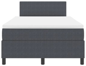 Box Spring Ágy Matracokkal Sötétszürke 120x200 cm Kordbársony Szövet