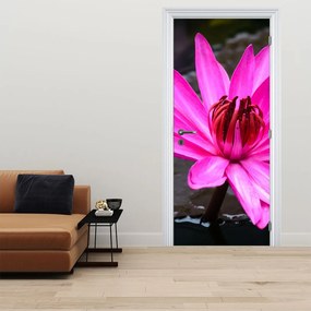 Fotótapéta ajtóra - Rózsaszín virág (95x205cm)