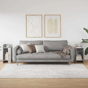 2 db betonszürke kisasztal polccal 25,5 x 27 x 60 cm