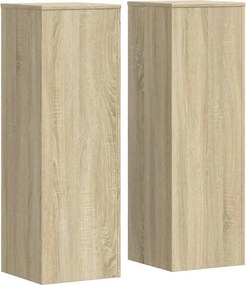 vidaXL 2 db sonoma tölgy szerelt fa növénytartó állvány 33x33x100 cm