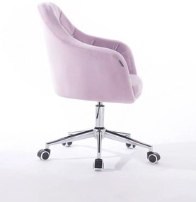 HR830K Halványlila Modern Velúr Szék Krómozott lábbal