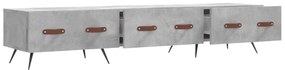 betonszürke szerelt fa TV-szekrény 150 x 36 x 50 cm
