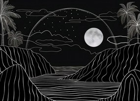 Poszter 18x13cm Éjjeli Trópusok aurája