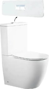 Eros ES OVAL monoblokk WC - perem nélküli - WC ülőkével komplett