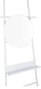 Glint fehér dekoratív létra tükörrel - Leitmotiv