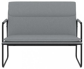 vidaXL világosszürke szövet pad 100 x 64 x 80 cm