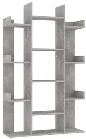 betonszürke szerelt fa könyvszekrény 86 x 25,5 x 140 cm