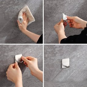 Öntapadós fémhorog - 2 db