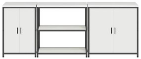 Konyhai Tároló Készlet polcokkal 3 pcs Fehér 240 x 50 x 92 cm
