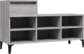 vidaXL szürke sonoma színű szerelt fa cipősszekrény 102x36x60 cm