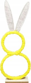 Nyuszi húsvéti dekoráció sárga figura 46 x 18 cm