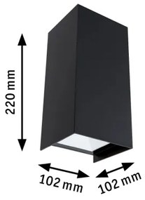 Paulmann 94325 - 2xLED/6,5W IP44 FLAME kültéri fali lámpa 230V