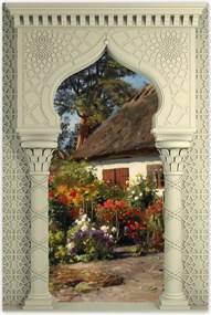 Poszterek 60x90 Vidéki házikó virágokkal