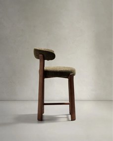 Zöld-sötét natúr színű kőrisfa bárszék (ülésmagasság 65 cm) Granite – Kave Home