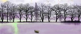 Kép - Bárkák a tavon (120x50 cm)