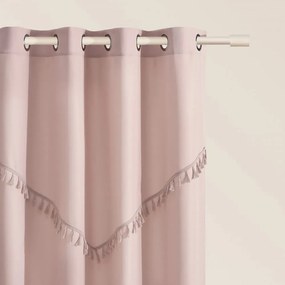 CHLOE Rózsaszín sötétítő függöny fémkarikákon 140 x 260 cm
