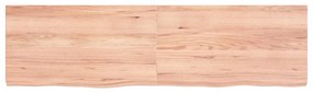 világosbarna kezelt tömör tölgyfa fali polc 180 x 50 x (2-6) cm