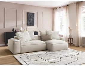 Bézs bőrutánzat sarokkanapé (variálható) Boheme – Bobochic Paris