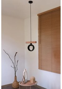 Duolla - Kábelre függesztett csillár IRONLINE 1xE27/15W/230V fenyő tölgy/fekete