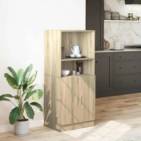 vidaXL sonoma tölgy színű szerelt fa konyhaszekrény 57x41,5x131,5 cm