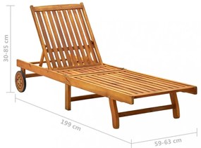 tömör akácfa napozóágy