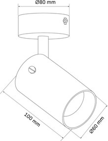 Polux SMOKY 328304 Spotlámpa 1x10W/GU10 IP20