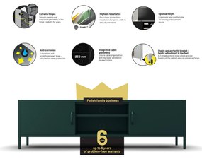 XL ROSARIA TV SZEKRÉNY – PALACKZÖLD (1700 x 400 x 500)