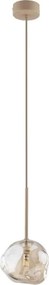 Brilagi - VULCANO kábelen függőlámpa 1xG9/8W/230V Ø 15 cm, bézs/füstös bézs