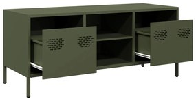 olívazöld hidegen hengerelt acél TV-szekrény 101,5x39x43,5 cm