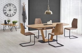 Blacky bővíthető étkezőasztal – arany tölgy / fekete 160-220 cm